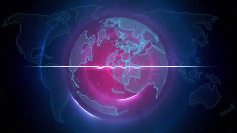 Digital Globe with Network Connections Showcasing Global Technology