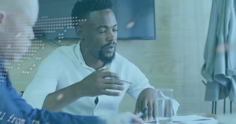 Business Meeting and Digital Data Integration