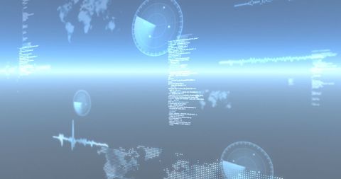 Futuristic Data Concept with Digital Graphics on Blue Background - Download Free Stock Images Pikwizard.com