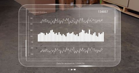 Digital Data Processing Interface in Warehouse Environment - Download Free Stock Images Pikwizard.com