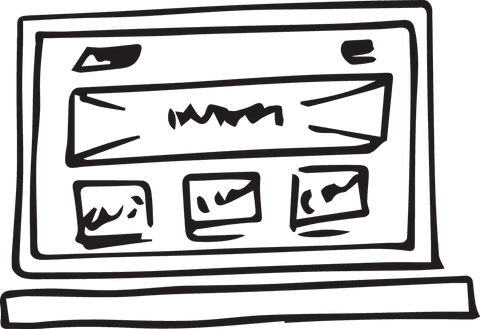transparent computer monitor with simplistic interface outline - Download Free Stock Videos Pikwizard.com