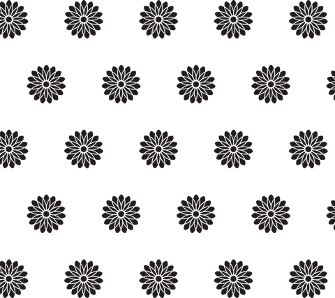 Seamless Black Floral Pattern on Transparent Background Vector Art - Download Free Stock Videos Pikwizard.com