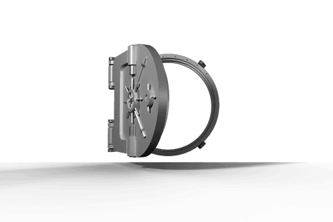 silver vault doors illustration on transparent background - Download Free Stock Videos Pikwizard.com