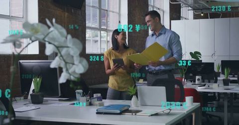 Financial Data Overlays in Collaborative Office Environment