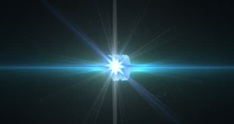 Digital Network Globe with Blue Light Burst Animation