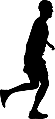 transparent silhouette of man running focused on fitness and speed - Download Free Stock Videos Pikwizard.com