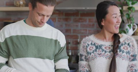 Diverse Friends Enjoying Cooking Experience in Home Kitchen