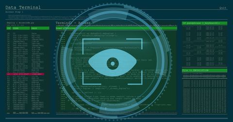 Digital Interface Concept with Data Terminal Display - Download Free Stock Images Pikwizard.com