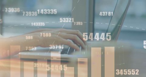 Business Data Processing with Graphs and Laptop - Download Free Stock Images Pikwizard.com
