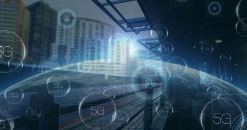 Innovative 5G Connectivity in a Modern Cityscape