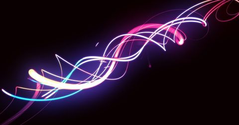 Vibrant Light Trails Against Dark Background - Download Free Stock Images Pikwizard.com