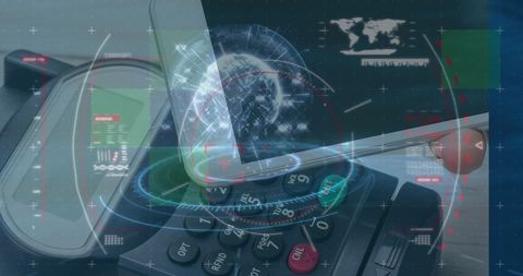 Global Network Technology with Holographic Interface - Download Free Stock Images Pikwizard.com