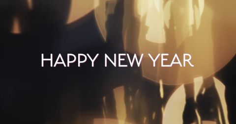 Happy new year celebration with abstract lights