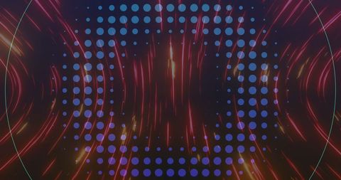 dynamic motion of colorful circles and red lights - Download Free Stock Images Pikwizard.com