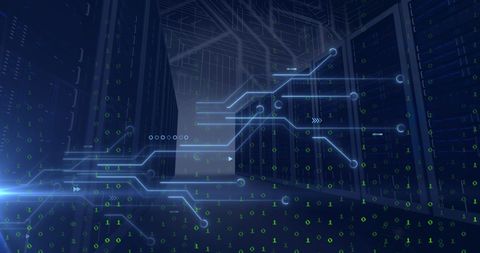 Binary Code Flow in Digital Data Center - Download Free Stock Images Pikwizard.com
