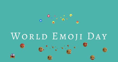 Celebrating World Emoji Day with Colorful Emoji Burst - Download Free Stock Images Pikwizard.com