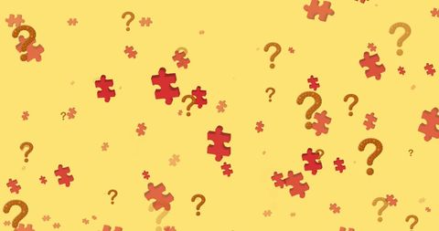 Colorful Puzzle Pieces and Question Marks Abstract Artwork - Download Free Stock Images Pikwizard.com
