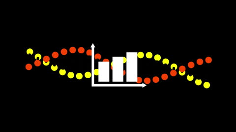 Animated Spinning DNA Strand with Graph Overlay