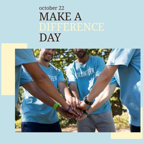 diverse volunteers unite on make a difference day - Download Free Stock Templates Pikwizard.com