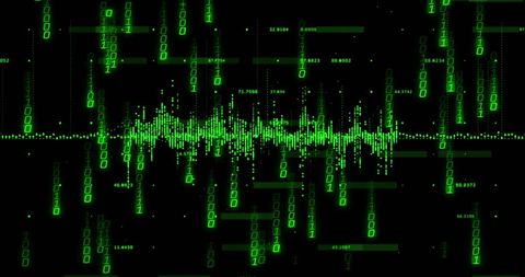 Abstract Binary Code Wave on Digital Data Processing Grid - Download Free Stock Images Pikwizard.com