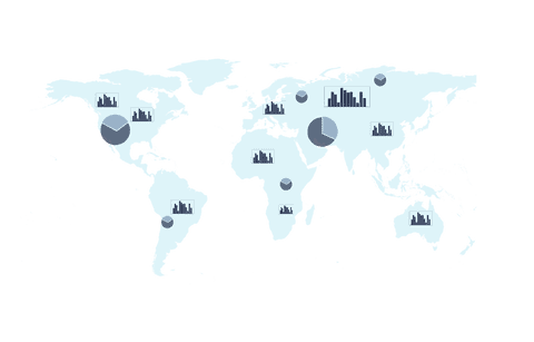 transparent world map with charts on gdp and economy - Download Free Stock Videos Pikwizard.com