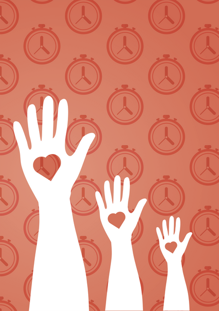 Illustration of White Hands with Hearts on Orange Stopwatches, Transparent Background - Download Free Stock Videos Pikwizard.com