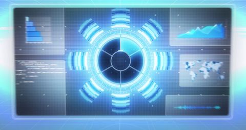 Digital Interface Screen Display Global Data Processing - Download Free Stock Images Pikwizard.com