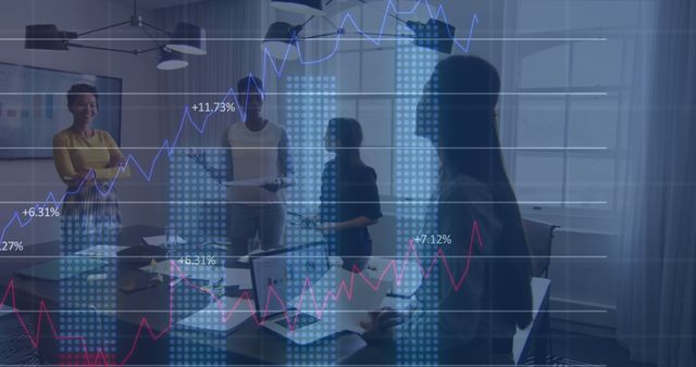 Business Team Analyzing Financial Data with Growth Charts - Download Free Stock Images Pikwizard.com