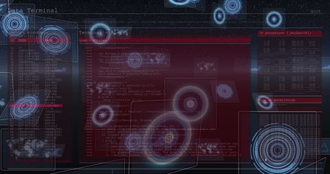 Futuristic HUD Interface with Holographic Coding Elements - Download Free Stock Images Pikwizard.com