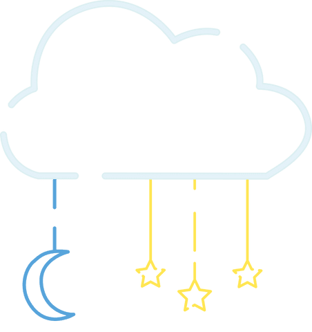 transparent cloud with hanging moon and stars illustration - Download Free Stock Videos Pikwizard.com
