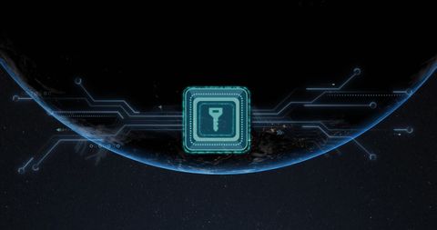 Futuristic Digital Key Unlocking Global Data Network - Download Free Stock Images Pikwizard.com