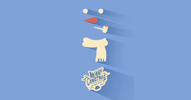 Minimalist Christmas Snowman Illustration with Seasonal Text - Download Free Stock Images Pikwizard.com