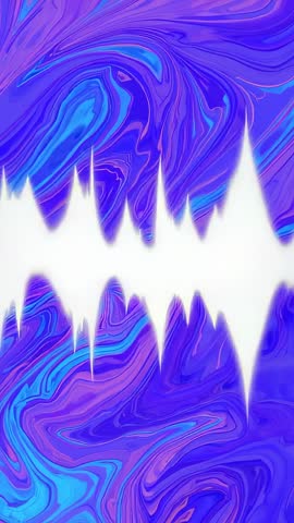 Vertical Soundwave Visualizer Pulsing Over Purple Blue Marble Motion Graphic