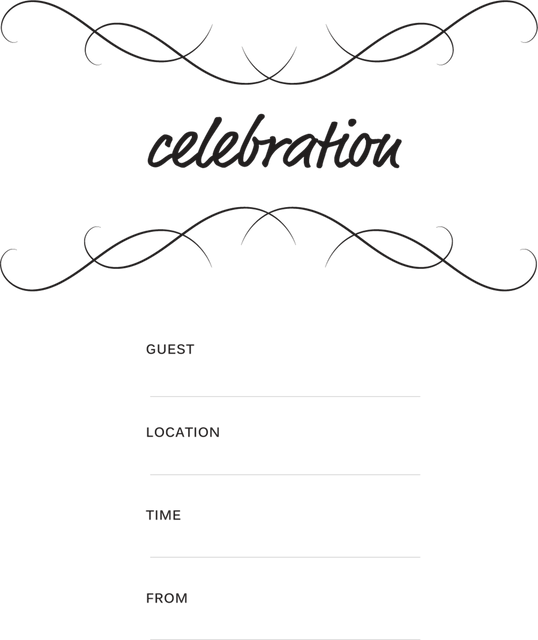 Invitation Card Template with Celebration Text on Transparent Background - Download Free Stock Videos Pikwizard.com