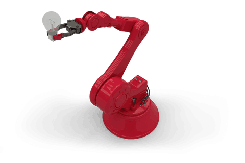transparent robotic arm holding light bulb for tech innovators - Download Free Stock Videos Pikwizard.com