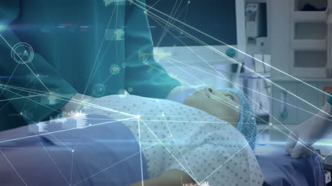 Futuristic Medical Technology with Digital Overlay