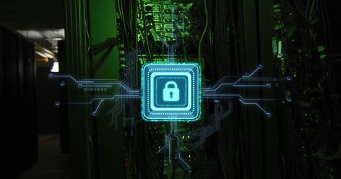 Digital Security Interface Over Networking Servers - Download Free Stock Images Pikwizard.com