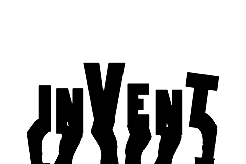 Inventive hands gesture on transparent background