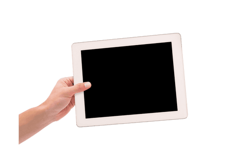 Hand Holding Digital Tablet with Transparent Background for Technology Displays - Download Free Stock Videos Pikwizard.com