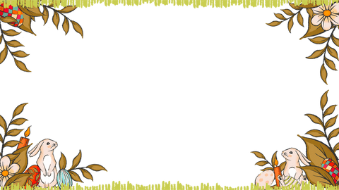 Transparent Easter Frame with Rabbits, Eggs, and Florals - Download Free Stock Videos Pikwizard.com