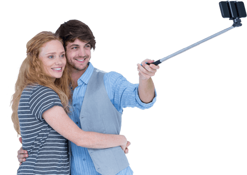 smiling couple taking selfie with transparent background - Download Free Stock Videos Pikwizard.com