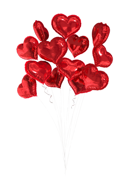 Red Heart Balloons on Transparent Background Celebrating Love and Valentine's Day - Download Free Stock Videos Pikwizard.com