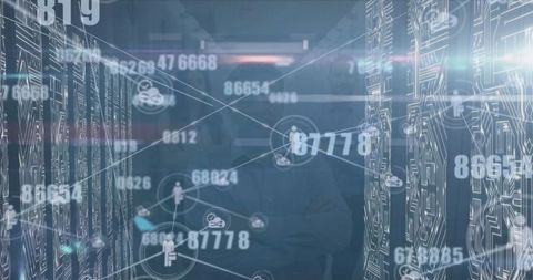 Digital data processing and global network concept