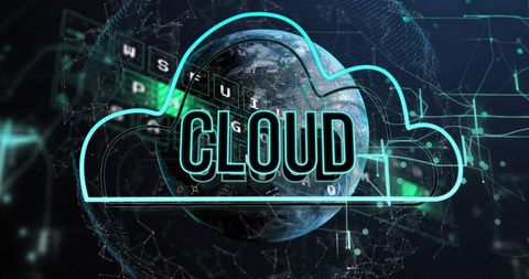 Cloud Technology Overlay with Global Financial Data Background - Download Free Stock Images Pikwizard.com
