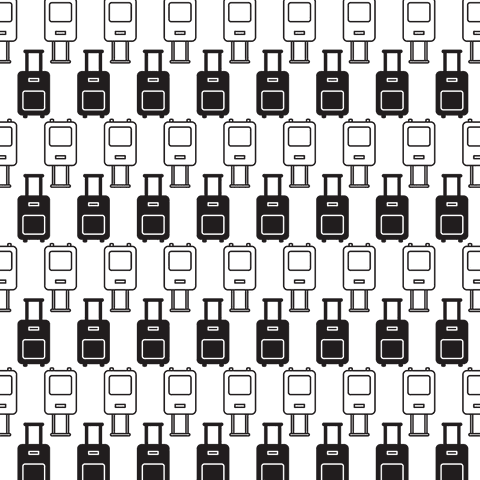 Seamless Transparent Travel Luggage Pattern on Dark Background - Download Free Stock Videos Pikwizard.com