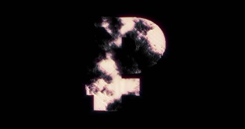 Glowing Ruble Symbol Spinning on Dark Background