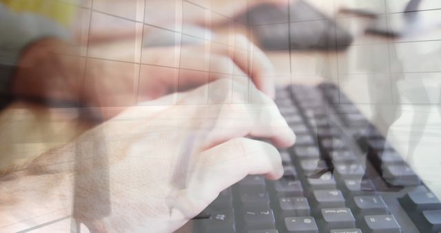 Busy Office Worker Typing on Computer Keyboard - Download Free Stock Images Pikwizard.com