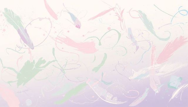 Pastel brush strokes and swirling lines on abstract background