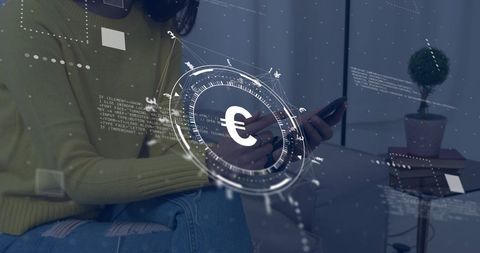 Euro Symbol Digital Connectivity Virtual Interface