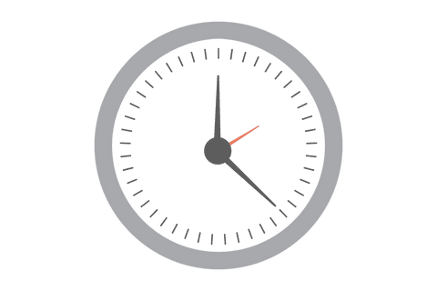 Transparent Clock Face Illustration with Hour and Minute Hands - Download Free Stock Videos Pikwizard.com
